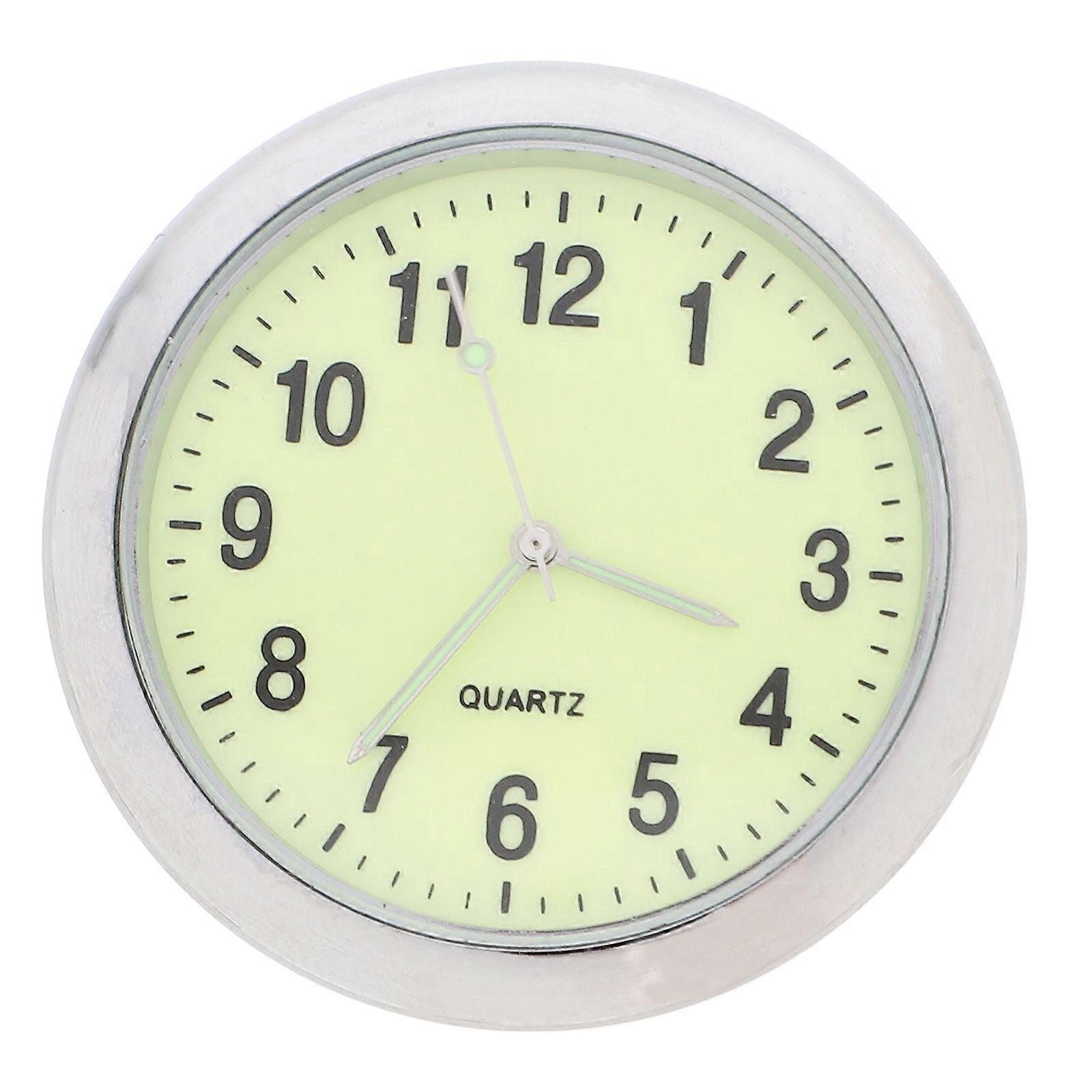 Luminous Car Clock Universal Stick On Clock Round Clock Automobile Interior Clock