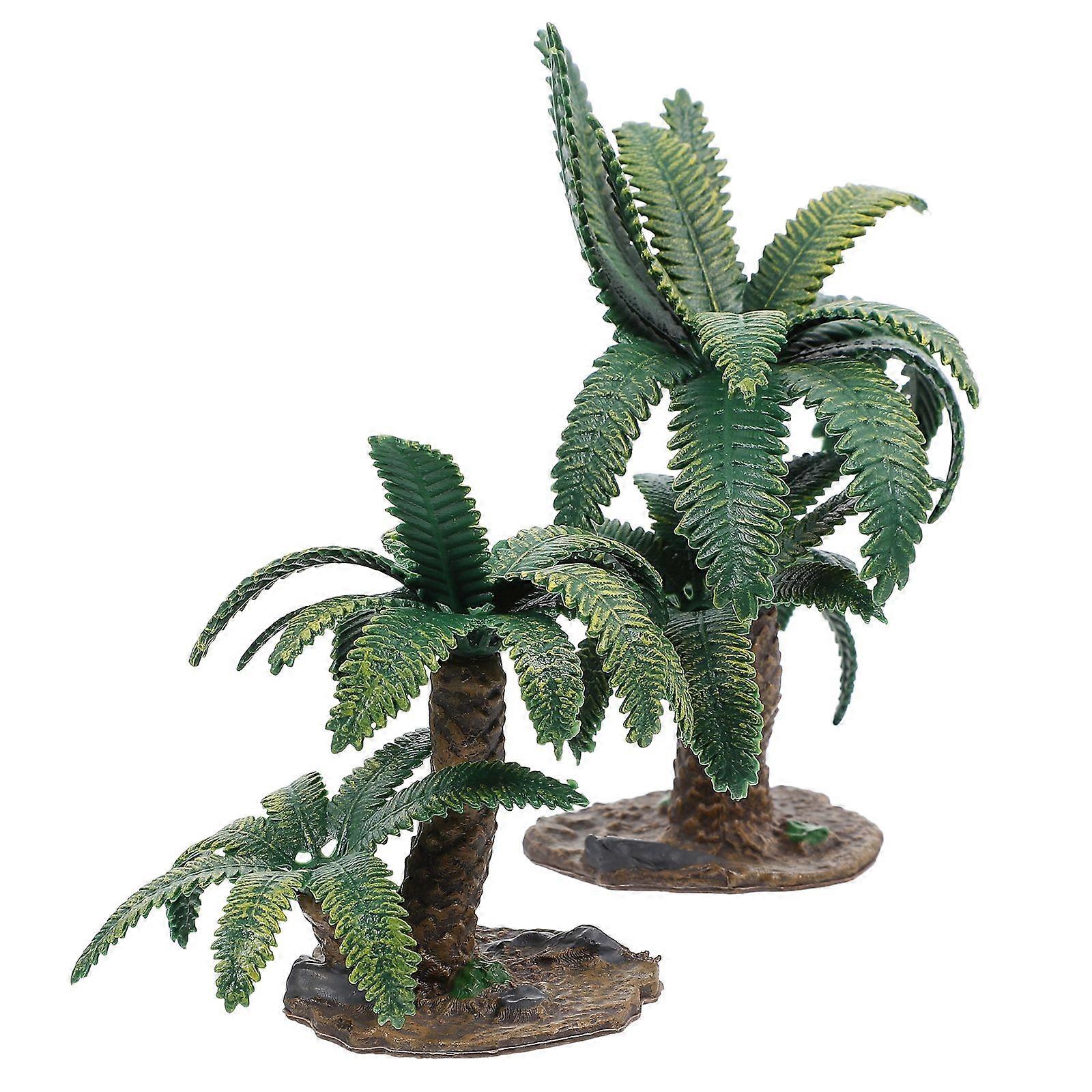 2Pcs Artificial Tree Models Architectural Landscape Tree Model Scenery for Garden Pot Office