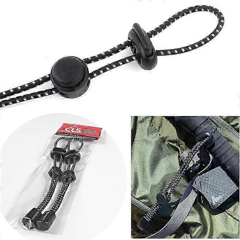 2 Pcs Elastic Rope Attachment Loop, Outdoor Climbing Backpack Elastic Rope Support Rope