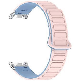 Magnetic Silicone Strap for Xiaomi Smart Band 9 NFC/9/8 NFC/8 Replacement Wristband with Connectors