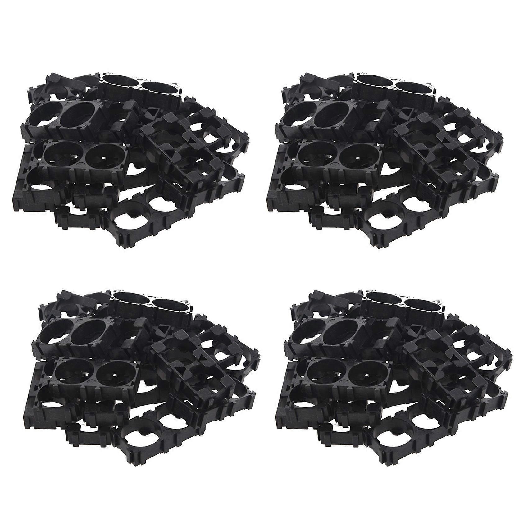 80X 18650 Lithium Battery Double Holder Bracket for DIY Cell Pack Black