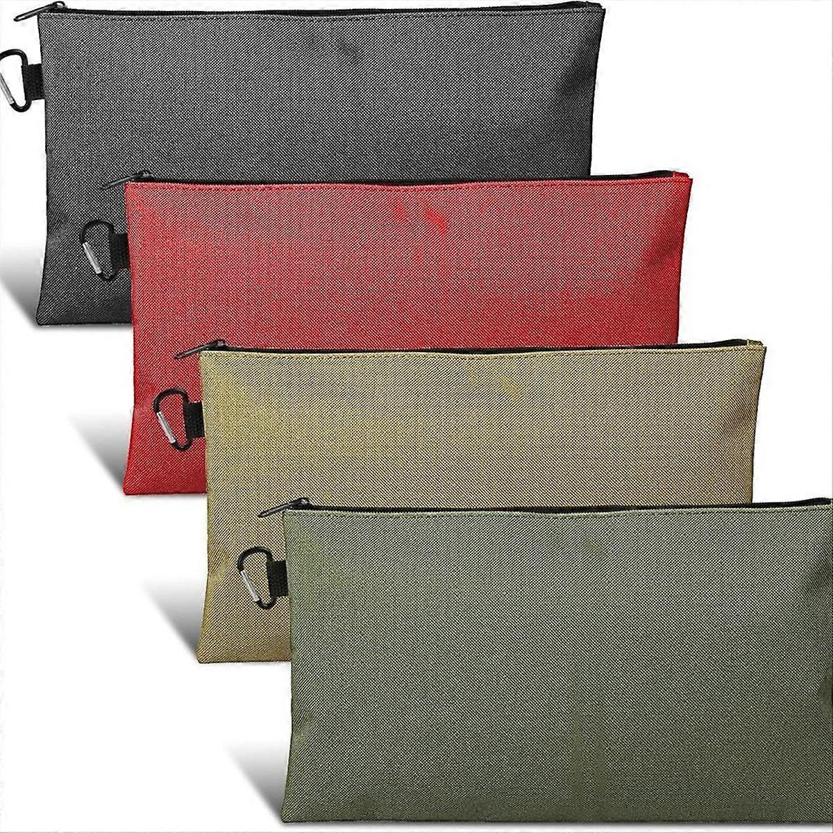 4 Pack Tool Bag, 12 inch , Multipurpose Storage, Carabiner