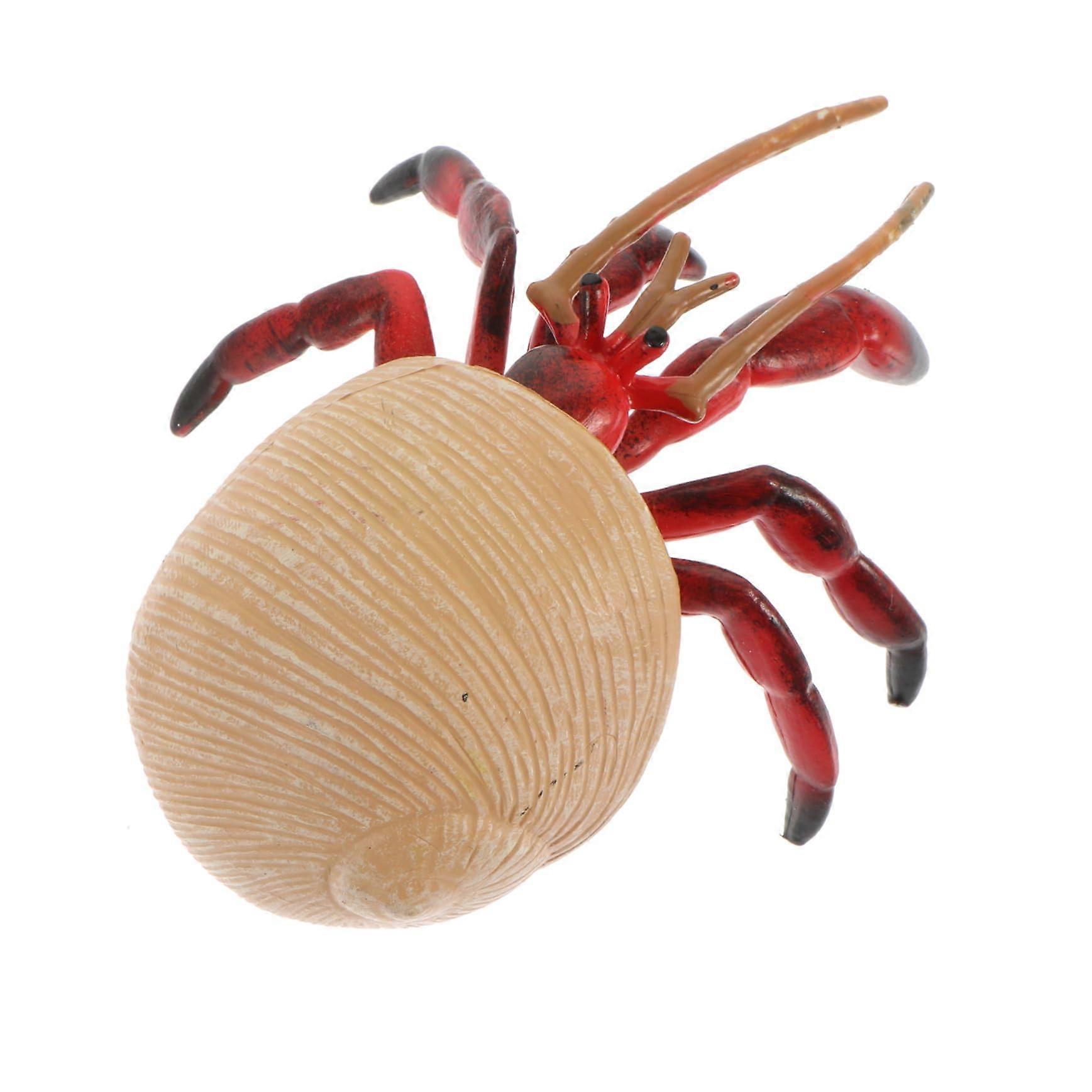 Realistic Crab Model Durable Plastic Hermit Crab Figurine Educational Ocean Creature Decor