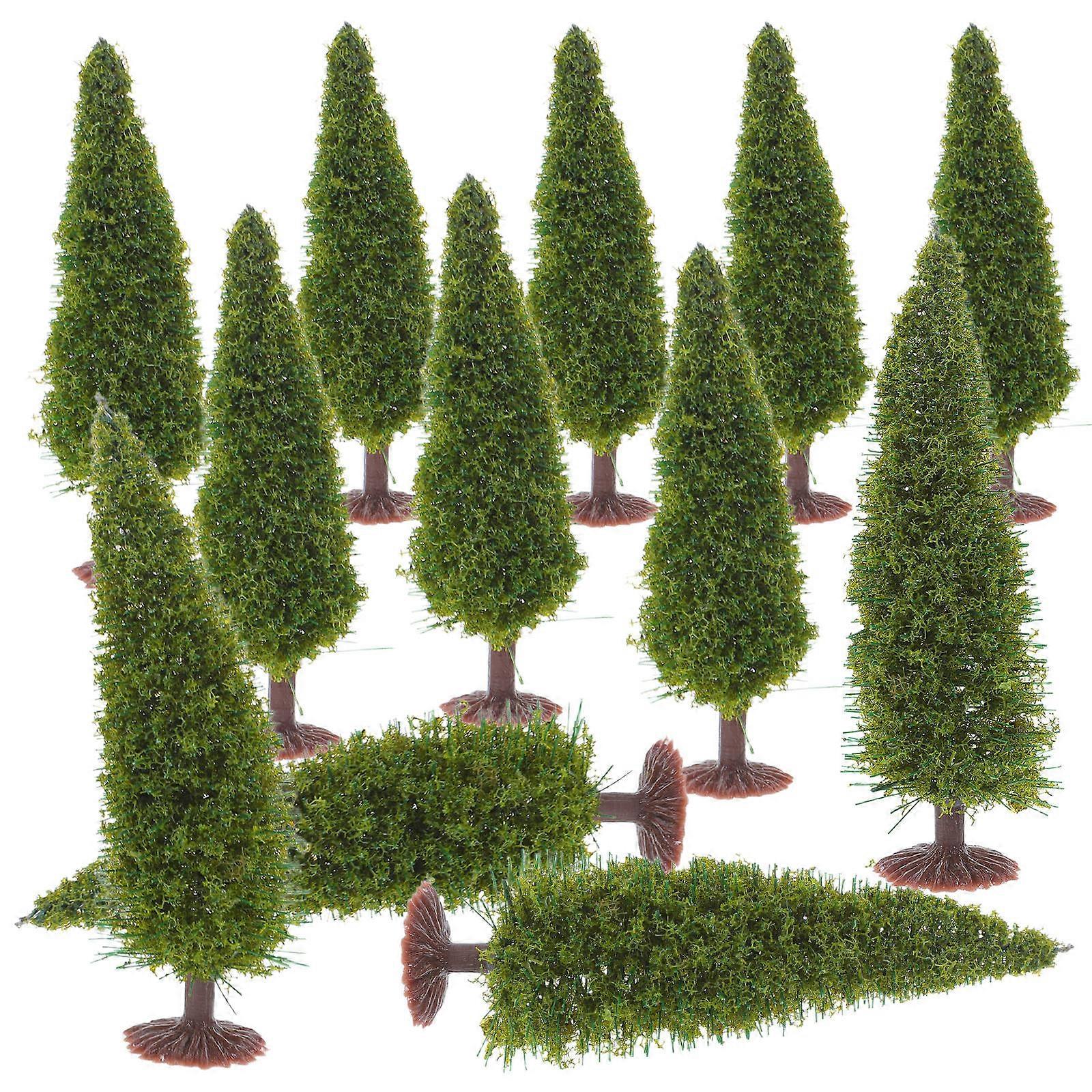 Green Miniature Tree Model Trees for Diorama with 12Pcs Landscape Trees