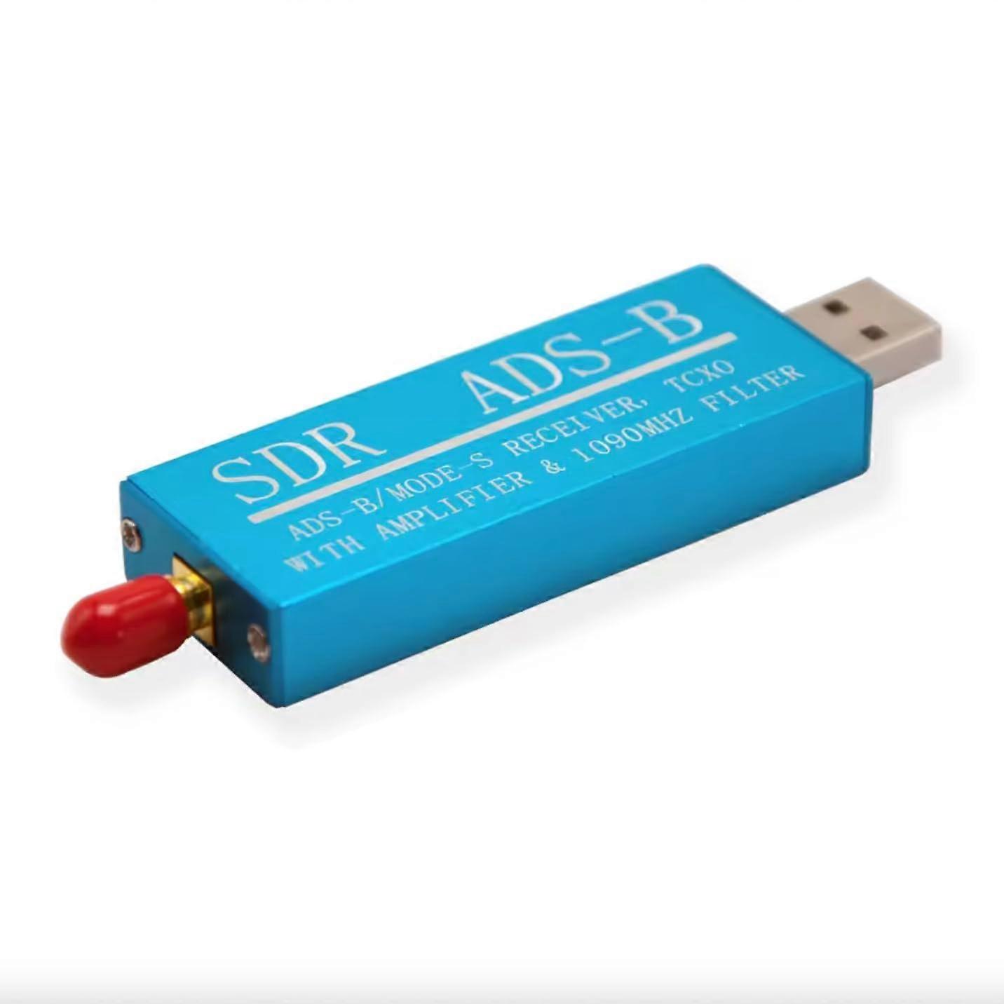ADSB USB Receiver with Amplifier and Precise 1090 MHz Filter for Aircraft Tracking