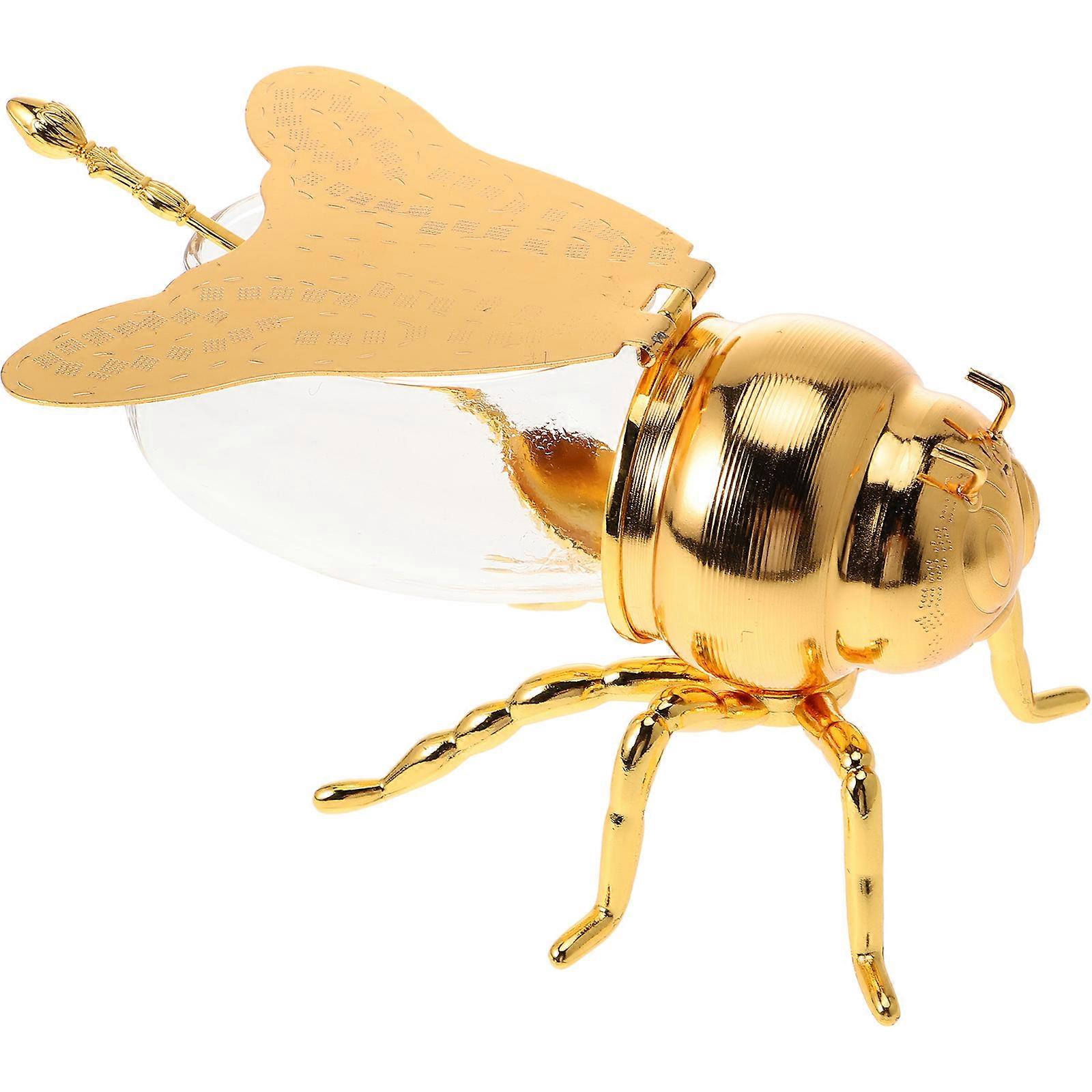 Golden Household Spice Container for Multi-Function Salt Jar