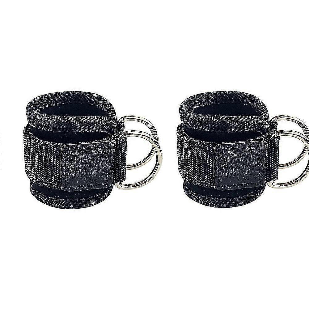 Ankle Strap For Cable Machines For Kickbacks,leg Extensions(2 Pcs, Black)