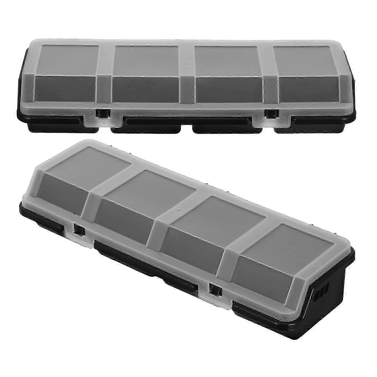 2pcs Stackable Plastic Screw Storage Bins with Lids for Garage Tool Organizing