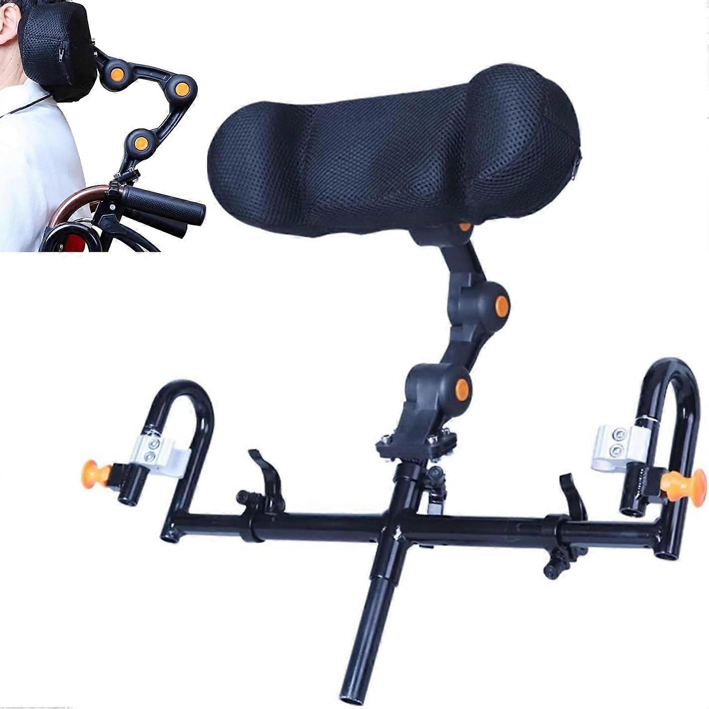Adjustable Wheelchair Headrest with Soft Comfort Padding and Removable Neck Support