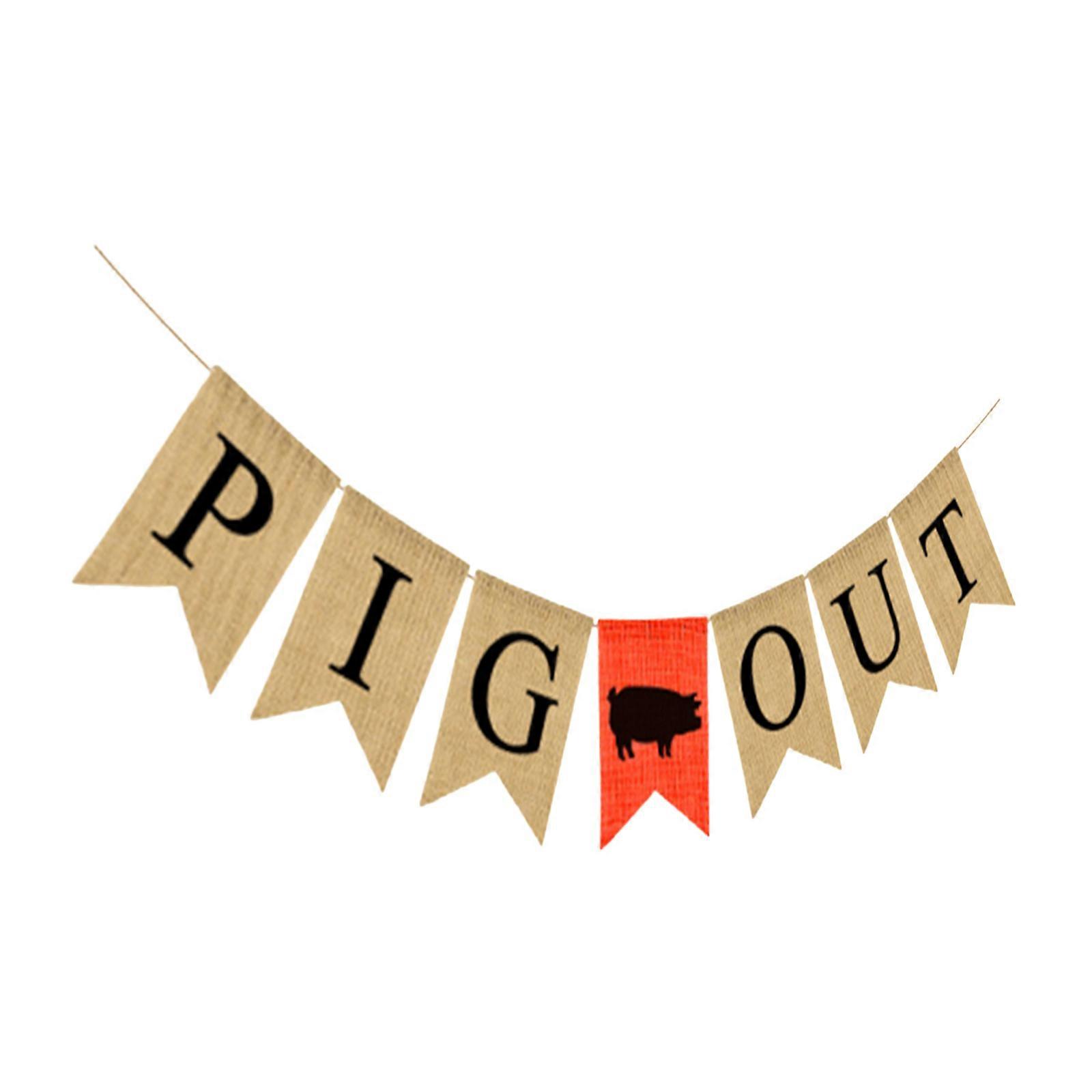 Themed Party Banner Letter Pull Flag for Decor
