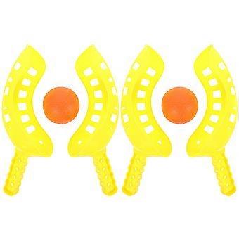 2 Conjuntos de Brinquedo de Jogo de Arremesso para Dois Jogadores Crianças ao Ar Livre Pegando Bolas Brinquedo