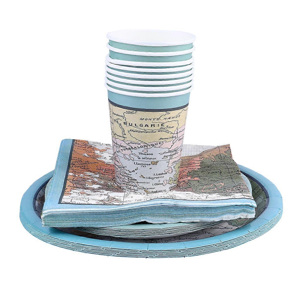 Paper Silverware Paper Cups for Party Use 44Pcs