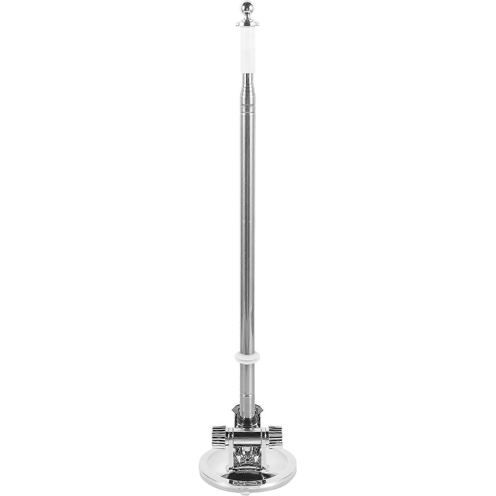 Silver Car Flagpole Stand Durable Suction Cup Flag Pole Holder Adjustable