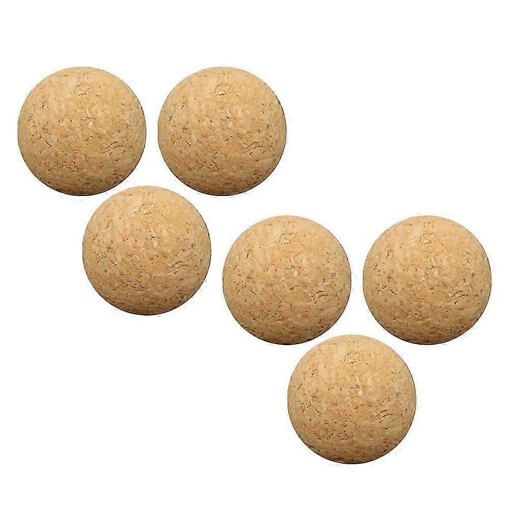 Table Soccer Accessory for Foosball Game 6Pcs Replaceable Cork Balls
