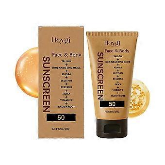 1-3X Grass-fed Beef Oil Sunscreen SPF50+ Natural Mineral Sunscreen Lotion Suitable for Face and Body,dbIAOS