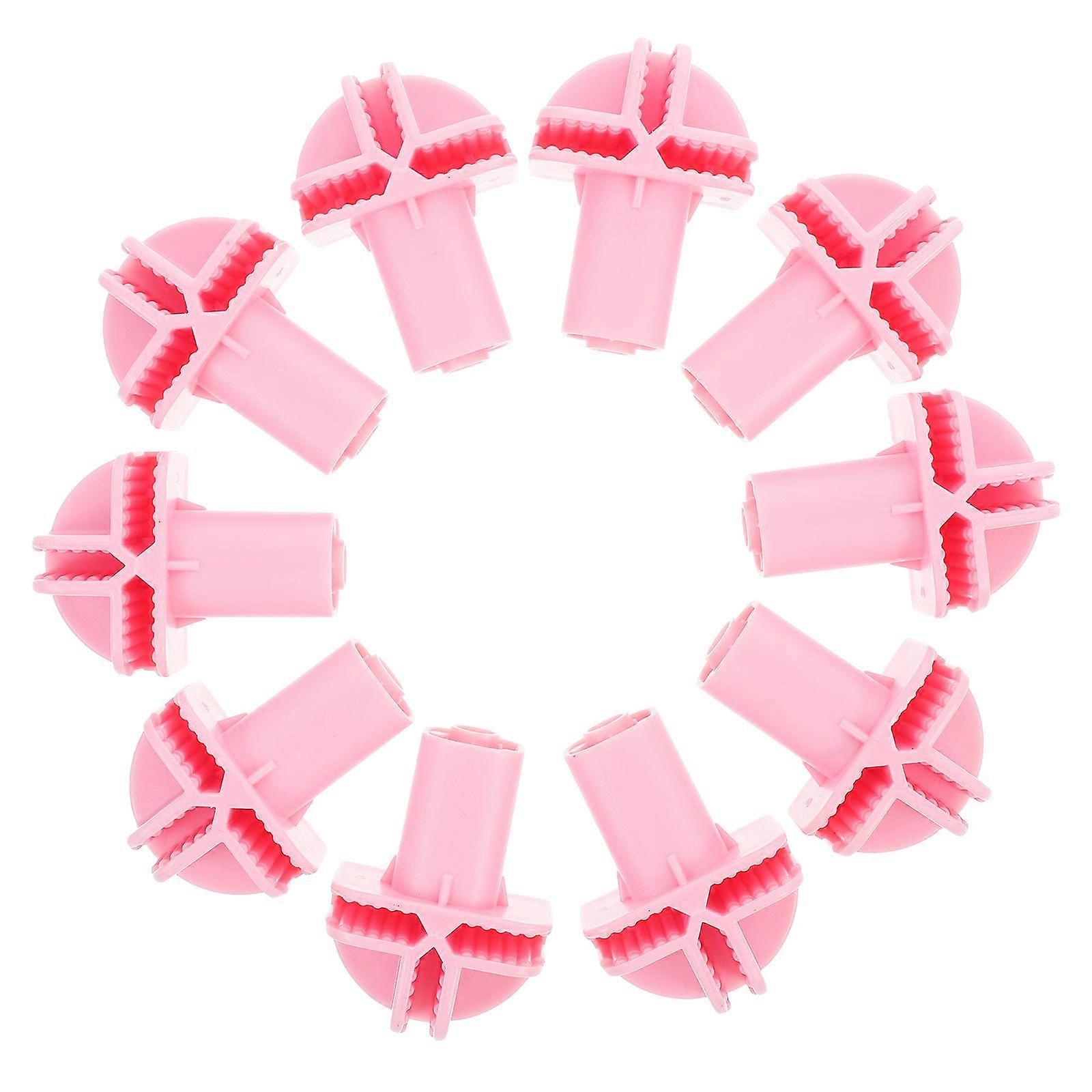 10pcs Cat Cage Caster Accessories Bird Cage Wheel Connectors Replacement Small Plastic Spinner Wheel Adapters Swivel Rolling Caster Socket Sleeves Pin