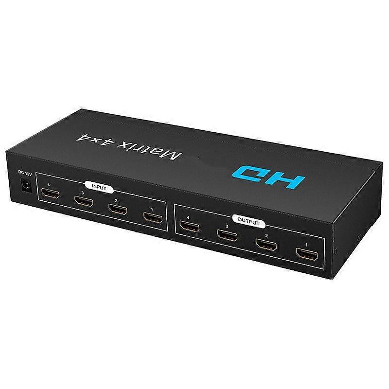 Compatible withHD Matrix 4*4 Switch Splitter - Black with US Specifications