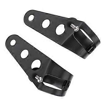 35-43mm Motorrad Scheinwerfer Halterung Gabel Rohr Clamp Kit Schwarz für Chopper Cafe Racer