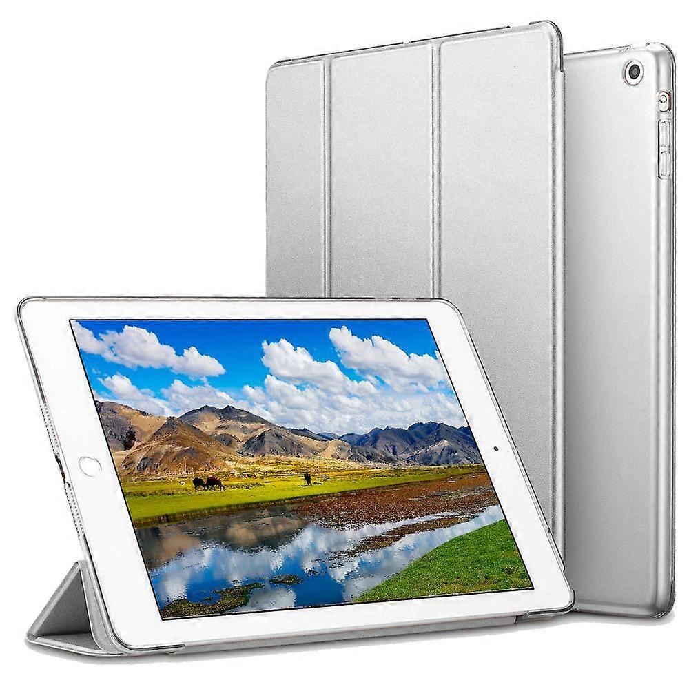 Smart Case compatible with iPad Air 2, Translucent Matte Back Magnetic Case with Auto Sleep/Wake-silver