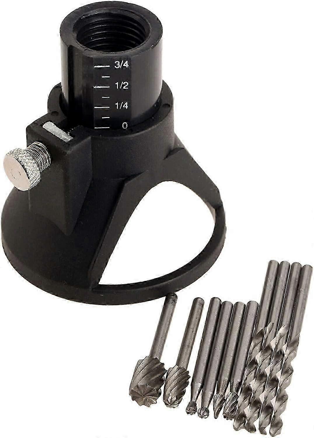 HSS Cutting Guide Multi Tool Rotary Attachment Kit Drill Bit - 11 Set