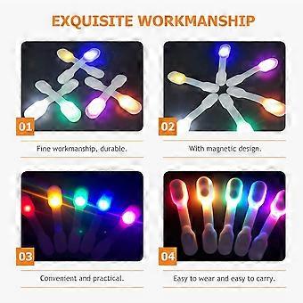 Lot de 8 lampes torches magnétiques mains libres avec clip pour s'éclairer la nuit et illuminer les enfants