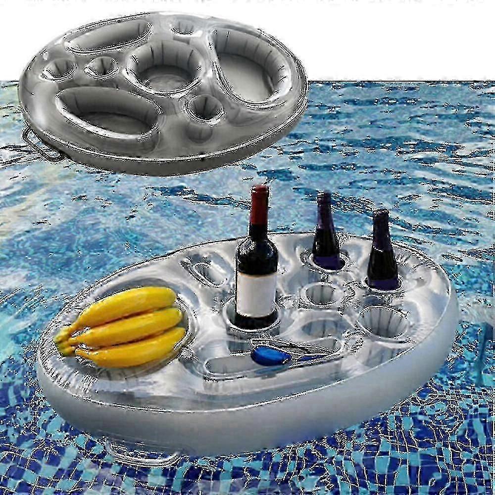 Beach Swimming Pool Floating Drink Holder Inflatable Coaster Cup Stand