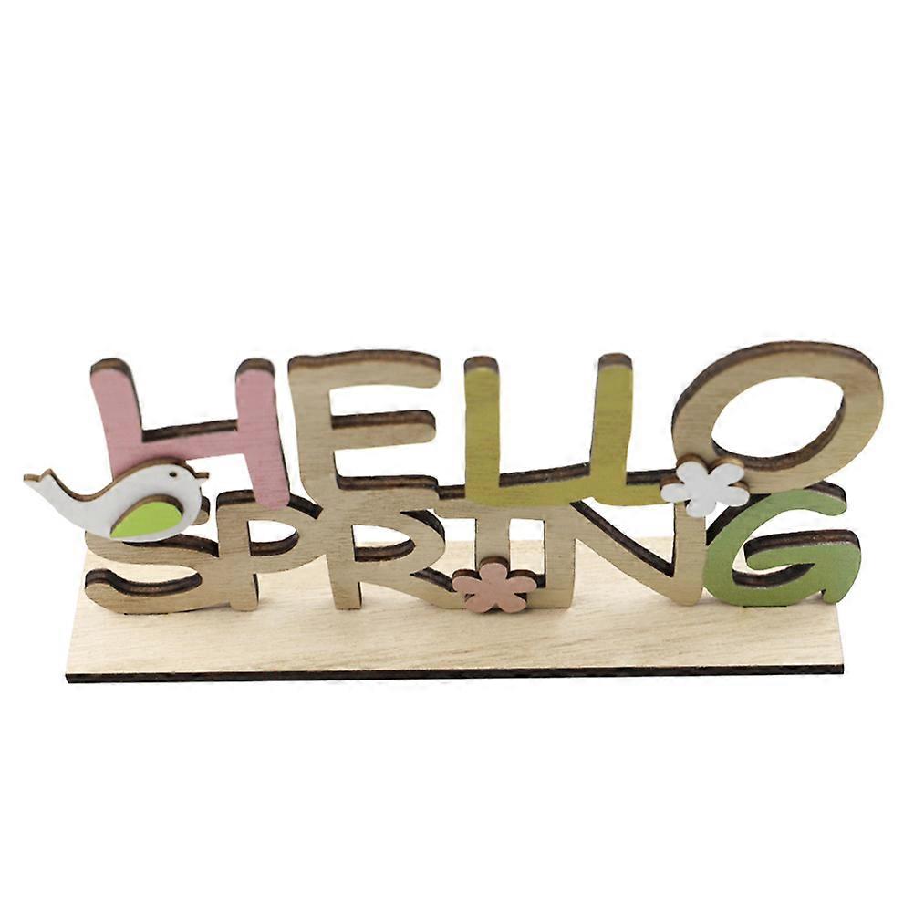 Wood Easter Printed Letter Shape Adorn Fun Easter Decor Easter Layout Prop