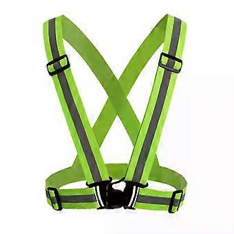 Highlight Reflective Straps Night Running Riding Clothing Vest Adjustable Safety Vest Elastic Band compatible with Adults and Children