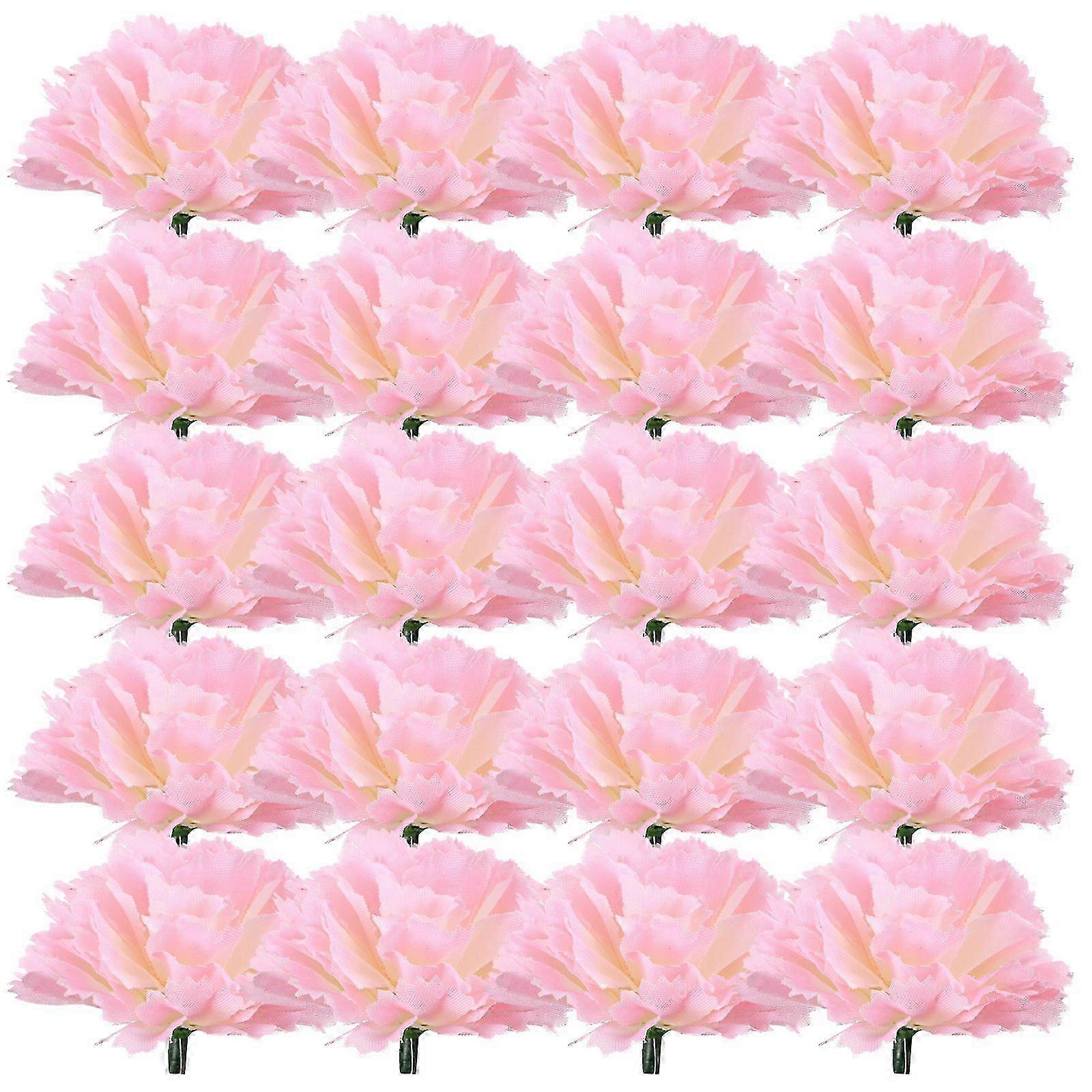 20pcs Simulate Carnation Wedding Scene Carnation Decor Romantic Flower Decor