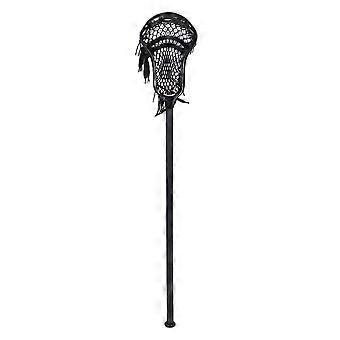 30 Inch Lacrosse Stick for Men, Aviation Aluminum Shaft with Mesh Pocket and Non Slip Handle, Durable Black Lacrosse Gear