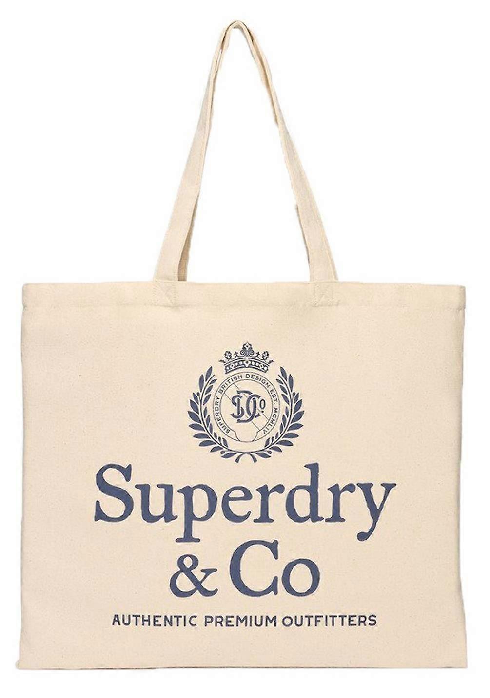 Superdry & Co Tote Bag - Natural Brown/Eclipse Navy