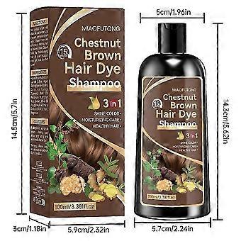3-i-1 hårfarveshampooformel Dækker øjeblikkeligt gråt hår Naturlige urteingredienser Unisex øjeblikkelig farveshampoo Farver håret på få minutter