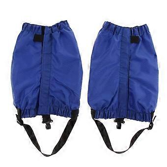 Waterproof Leg Gaiters for Hiking Boots, Adjustable Oxford Fabric Snow Protection Blue