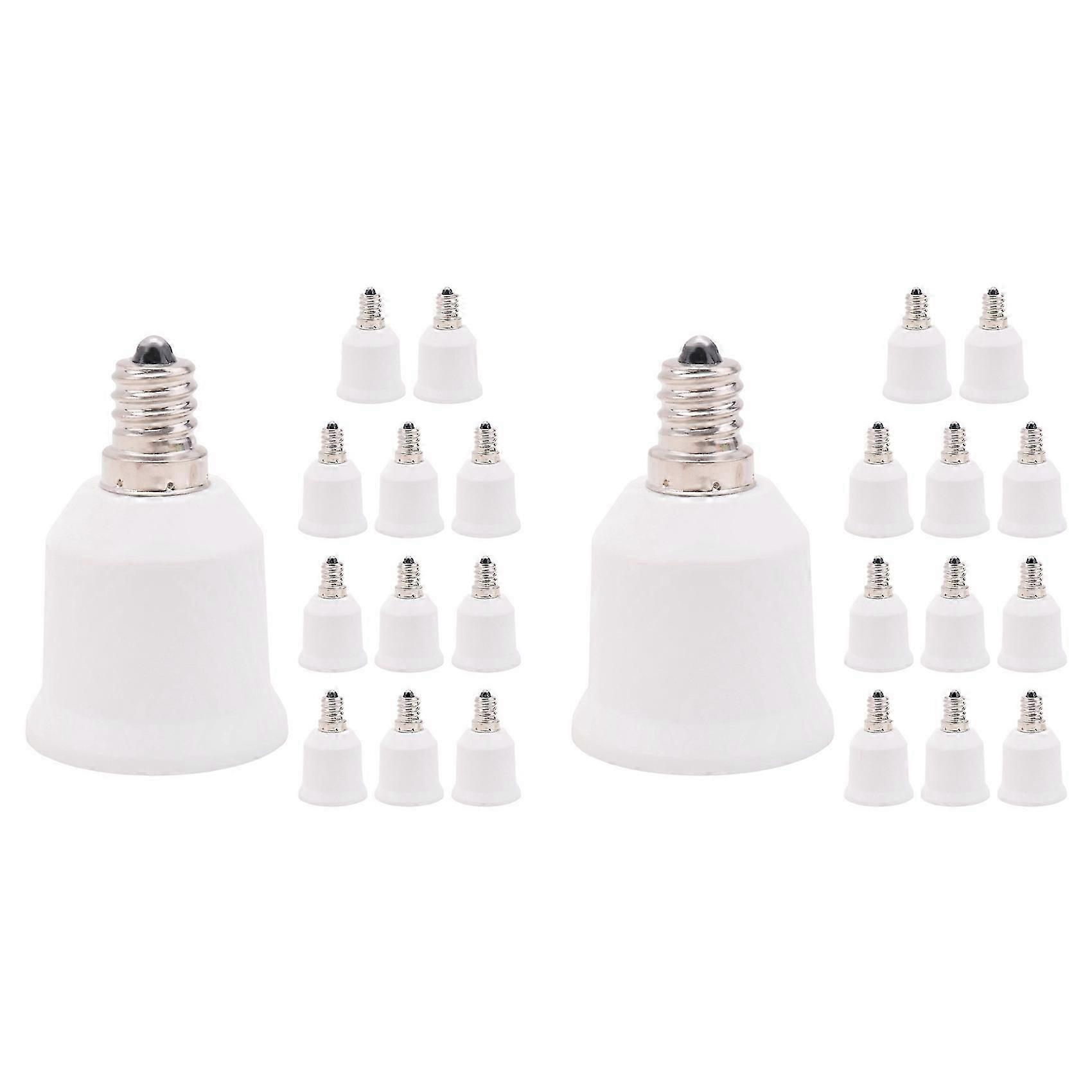 24 Pack E12 to E26 Adapter E12 Light Socket to Medium Base E26 E27 Converter Light Socket Adapter Chandelier Socket