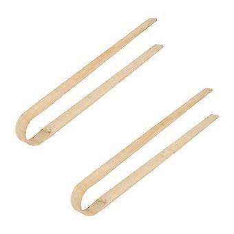 Pet Bamboo Cleaning Tool Pooper Clip for Waste Pickup 2Pcs Beige