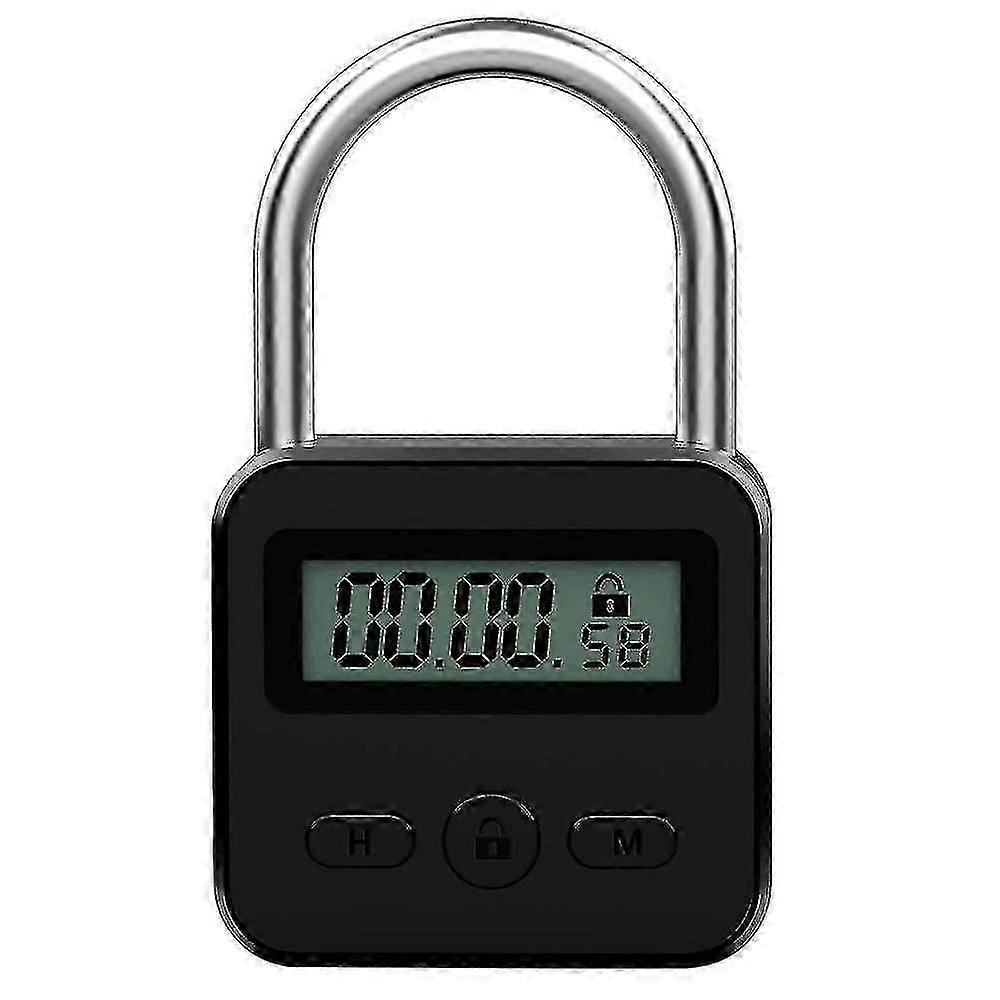 Metal Timer Lock with LCD Display, 99H Max Electronic Time Lock, USB Rechargeable Multi-Function Safe Box for Self Control