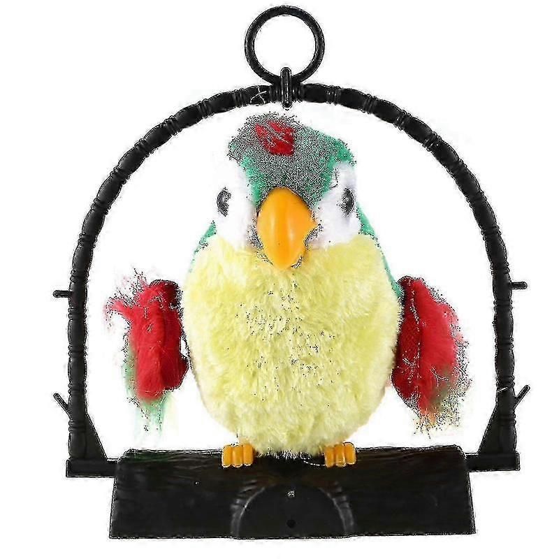 Fun interactive parrot toy that repeats speech