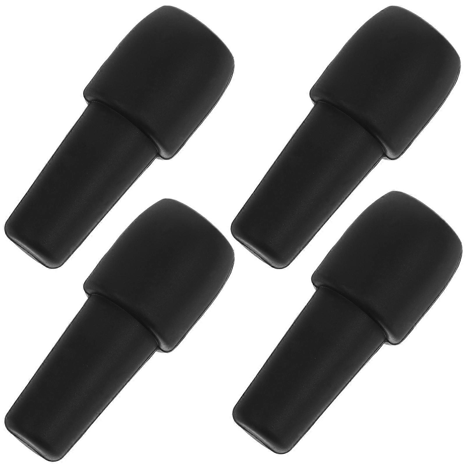 Reusable Silicone for Preservation 4Pcs Black Caps