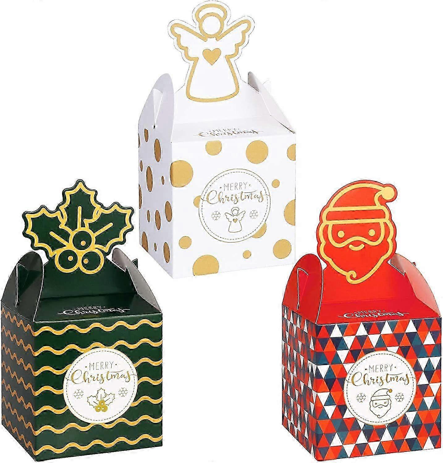 12 Pack Christmas Small Gift Boxes, Empty Paper Folding Boxes for Chocolates