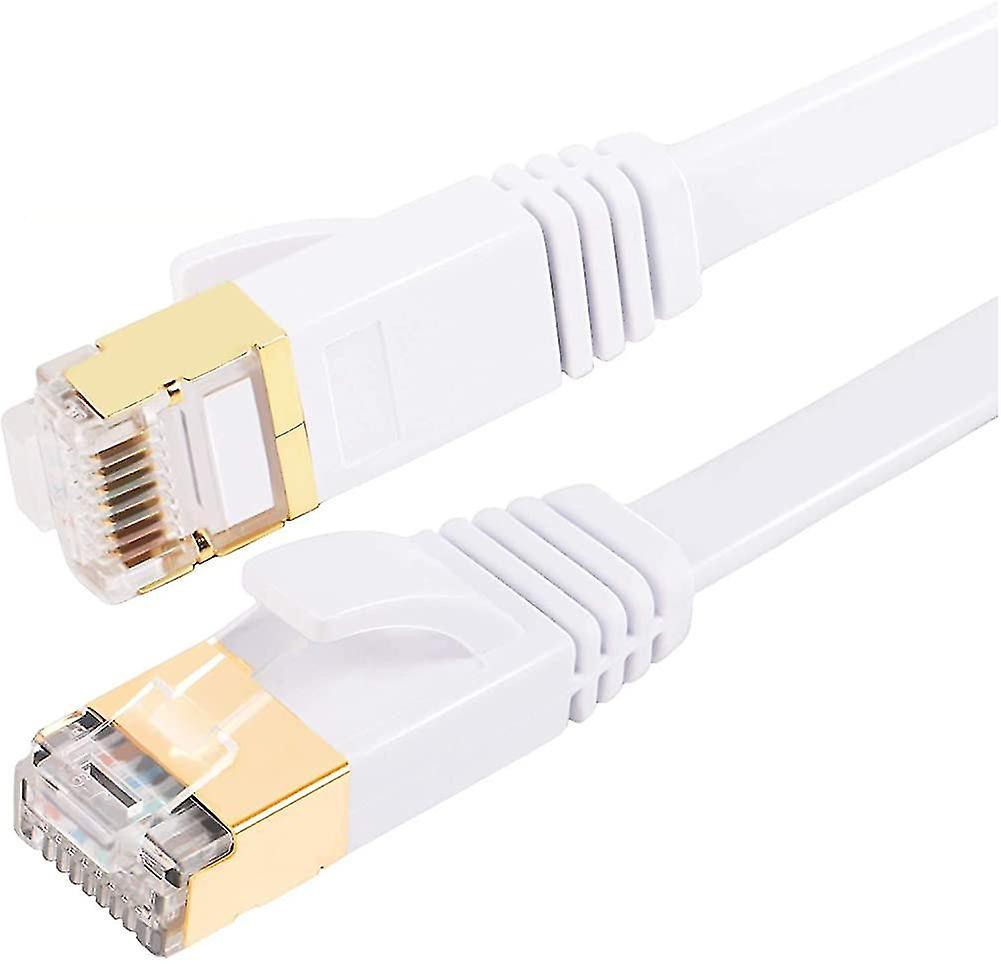 Cat7 Ethernet Cable 30m Category 7 Flat Rj45 High Speed 10gbps Internet For