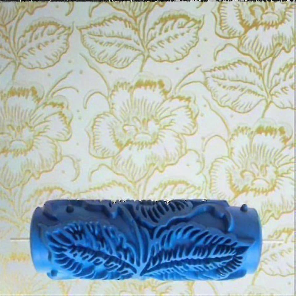 Patterned Paint Rollers for Flower Wall Decoration, 5" Reusable Rubber Brush