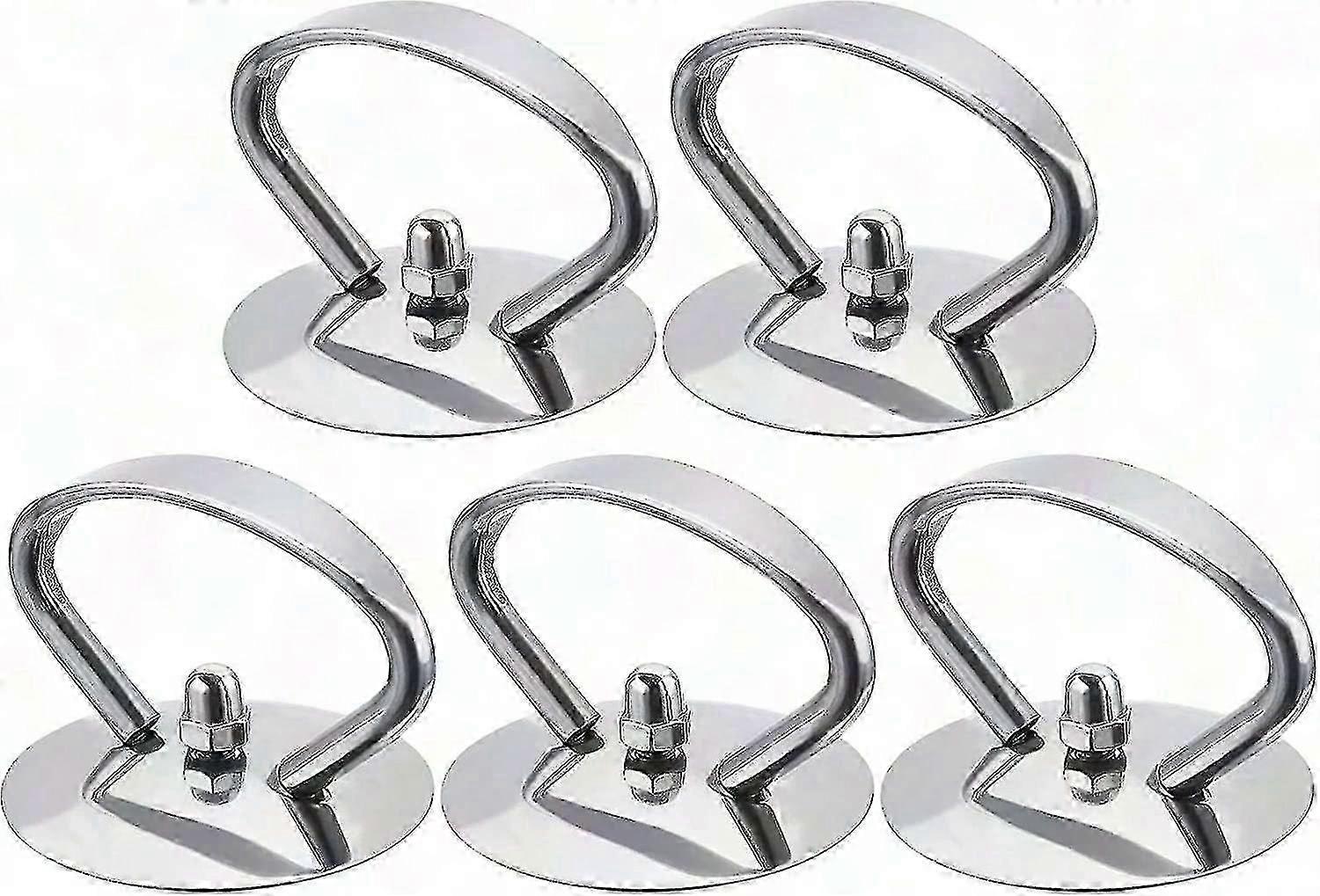 5 Pcs Stainless Steel Universal Pot Lid Handles - Replacement Knobs compatible with Pans & Cookware (Silver)