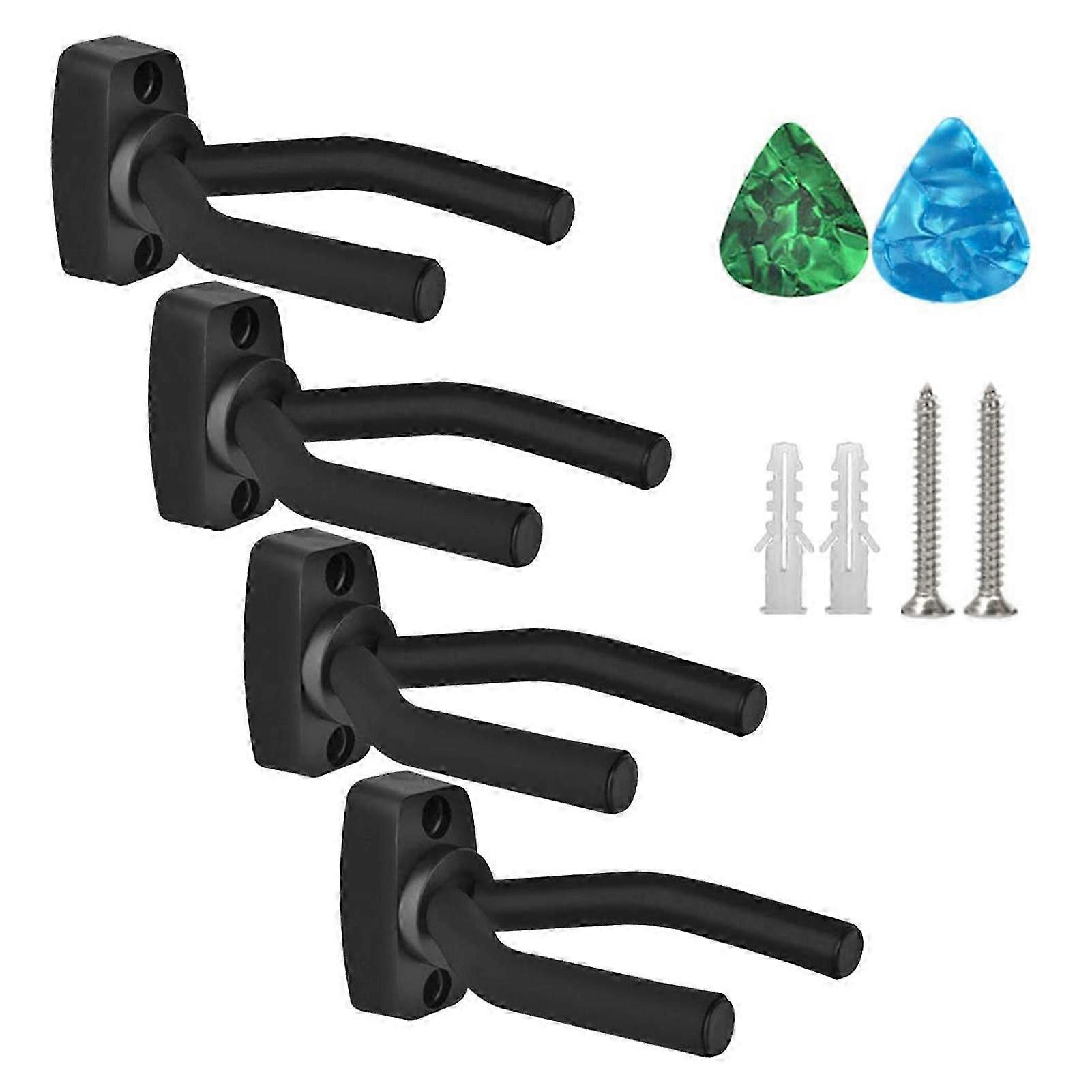 4Pcs Soft-Grip Guitar Wall Hooks