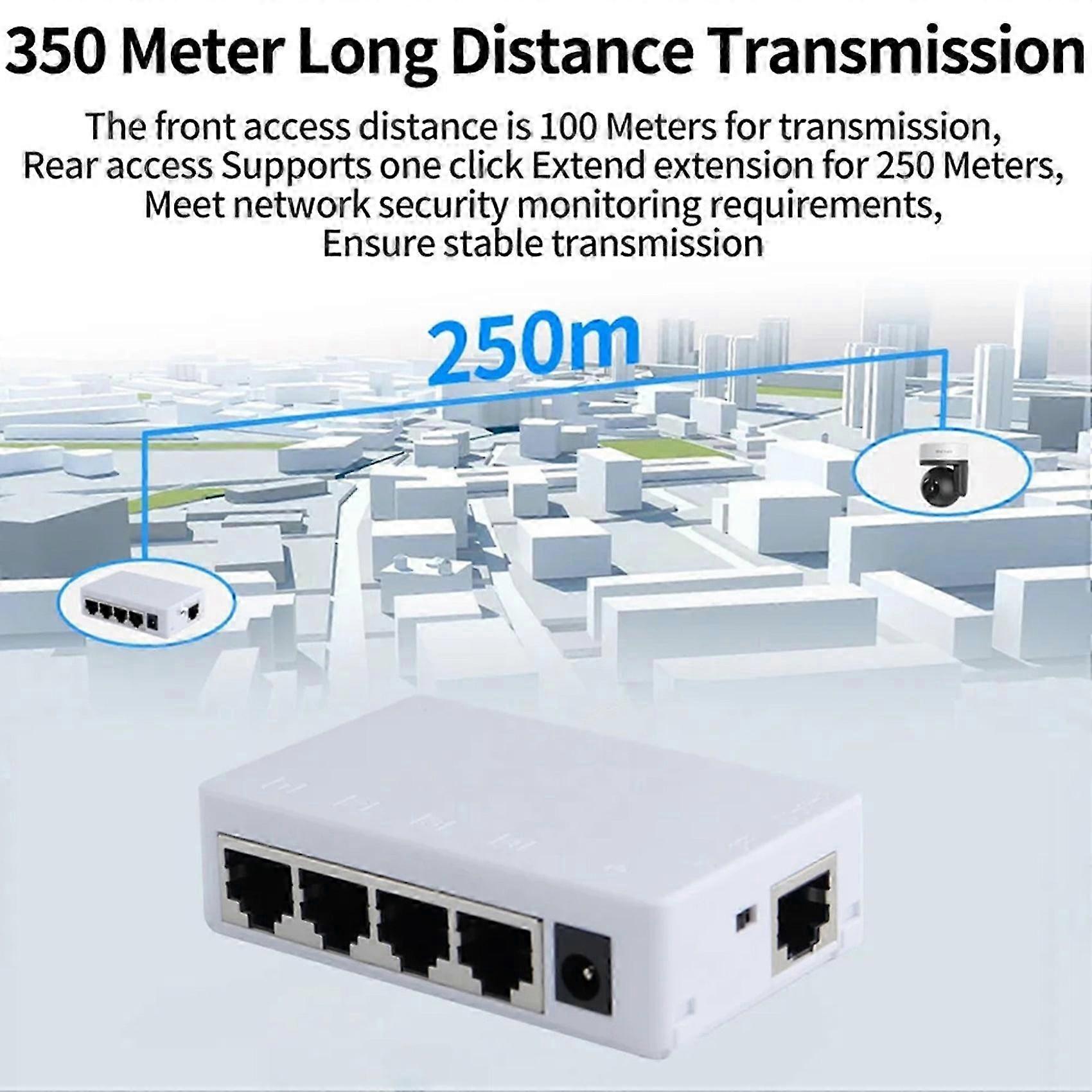 PoE Extender 4 Port 250M Range