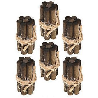 Miniatyrved Mini vedhög för dockhusdekoration 6-pack