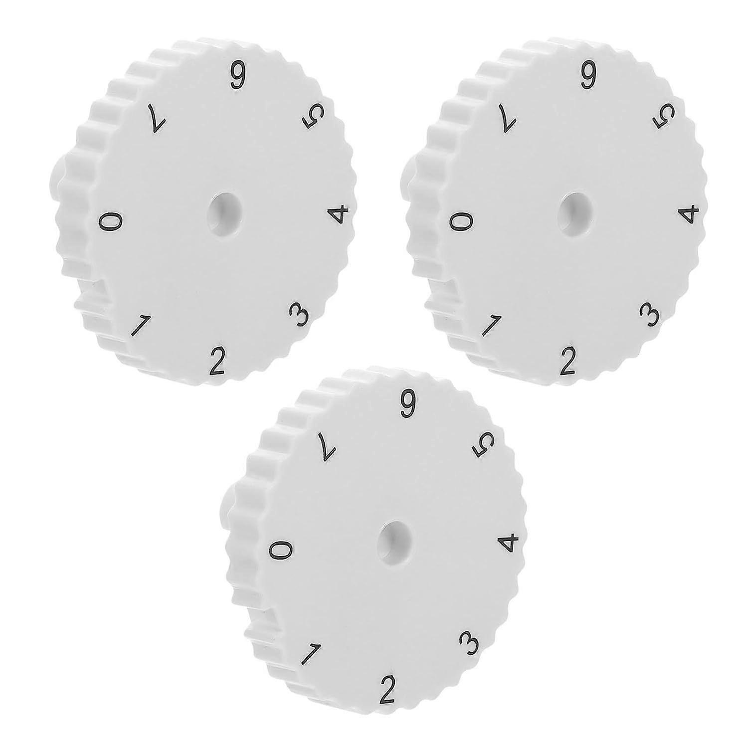 3Pcs Fridge Thermostat Control Knobs, 24x8mm D Shaft ABS White
