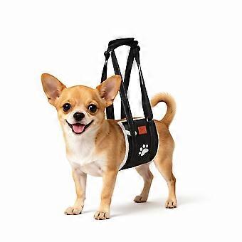 Dog carrier sling - Black and white - Small size - Adjustable - Comfortable - For dogs with disabilities.