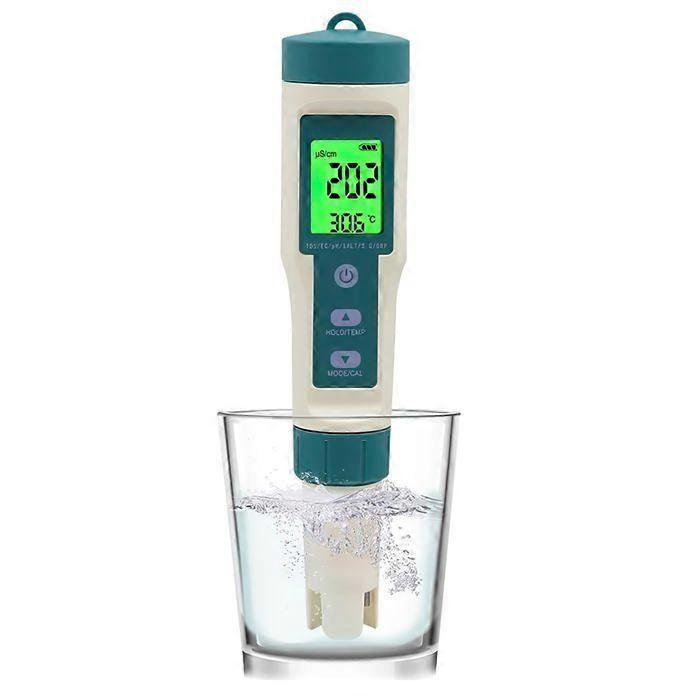 8-in-1 electronic pH meter - pH/TDS/EC/ORP - Temperature & Salinity