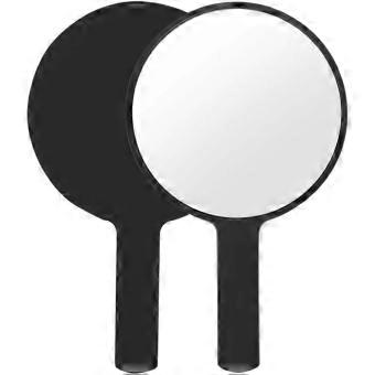 Pocket mirrors, makeup mirrors, hair mirrors, portable professional mirrors, round handle mirrors, multifunction mirrors (black)