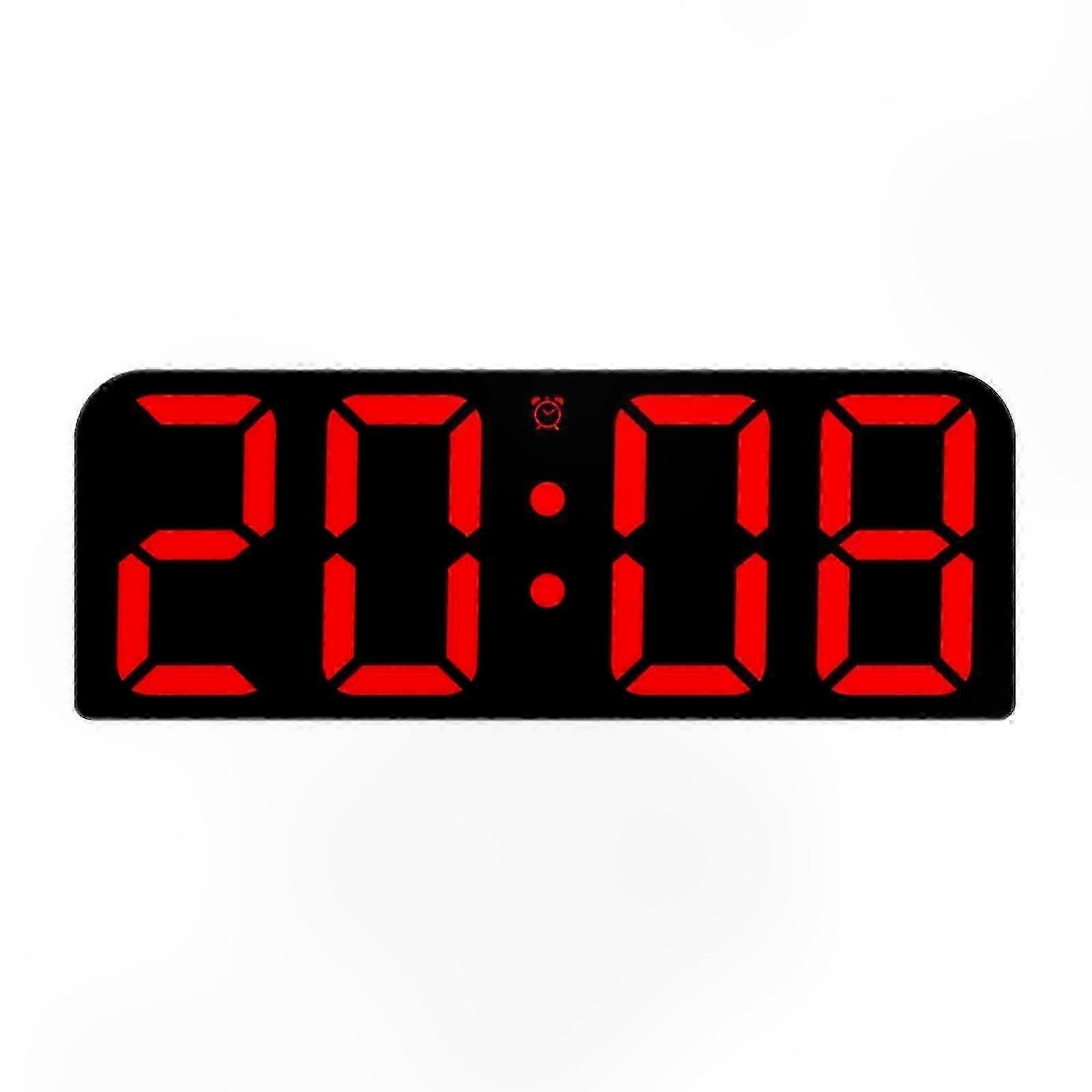 High Visibility Large LED Clock with Temperature and Humidity Sensor